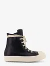 Rick Owens Men Leather High-top Sneakers In Black