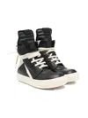 Rick Owens Leather High-top Sneakers In Black