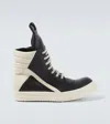 Rick Owens Leather High-top Sneakers In Multi
