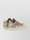Rick Owens Leather High-top Sneakers Criss-cross Laces In Neutrals