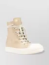 Rick Owens Leather High-top Sneakers Eyelet Detailing