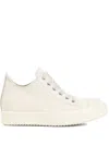 Rick Owens Leather Lace-up High-top Sneakers In Neutrals