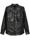 Rick Owens Leather Jacket In Black