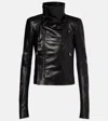 Rick Owens Womens Black Classic Biker Slim-fit Leather Jacket In Black