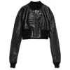 Rick Owens Long-sleeved Leather Jacket