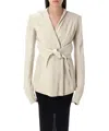 Rick Owens Wrap Design Ls Strutter With Customizable Fit In Beige