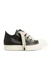 Rick Owens Black Hollywood Jumbolace Low Sneaks Sneakers In Black