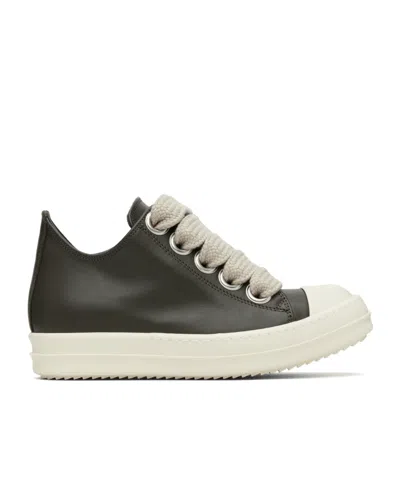 Rick Owens Leather Lace-up Sneakers In Black