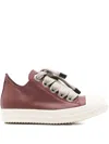 Rick Owens Jumbolaced Low-top Sneakers In Red