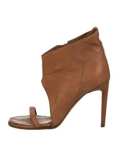 Pre-owned Rick Owens Leather Lace-up Boots In Neutral