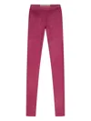 Rick Owens Leather Leggings In Pink