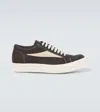 Rick Owens Leather Low-top Sneakers In 7811 Drkdust/milk/milk
