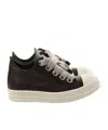 Rick Owens Women Blackwhite Lace Up Sneakers, 3.5 Luxury Sneakers For Women Darveys In Black