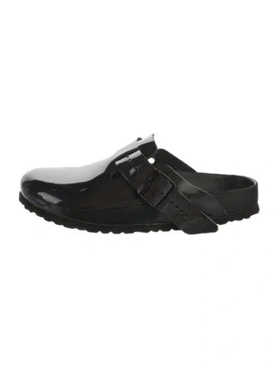 Pre-owned Rick Owens Leather Mules In Black