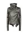 Rick Owens Women Leather Naska Biker Jacket In Black