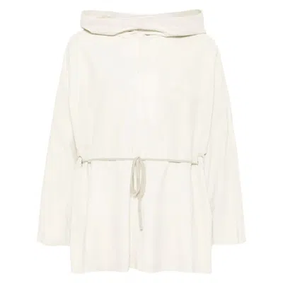 Rick Owens Leather Outerwear In Neutral