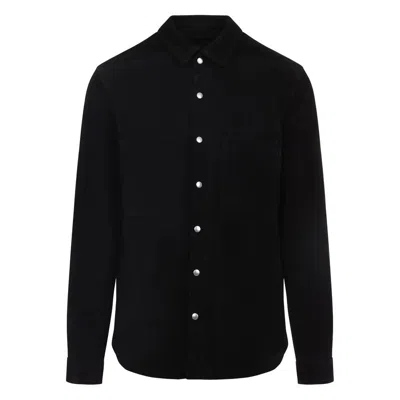Rick Owens Leather Outerwears In Black