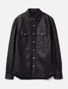 Rick Owens Black Jacket With Patch Pockets On The Chest In Cotton Blend Man