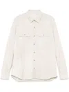 Rick Owens Off-white Hollywood Outershirt Leather Overshirt In Neutrals