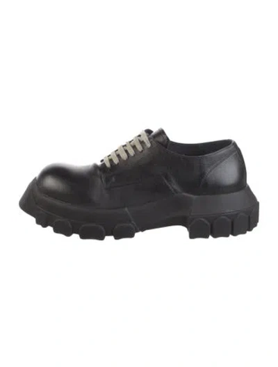 Pre-owned Rick Owens Leather Oxfords In Black