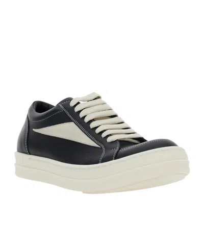 Rick Owens Lace-up Low-top Sneakers In Black