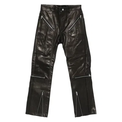 Rick Owens Leather Pant In Black