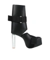 Rick Owens Stylish And Simple Platform Leather Boots In Black