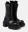 Rick Owens Block Heel Mid-calf Leather Boots In Black