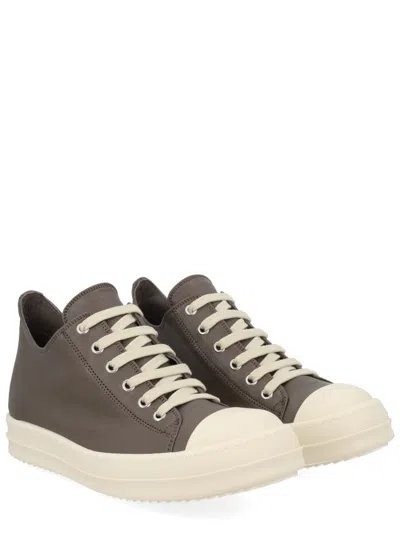Rick Owens Leather Platform Lace-up Sneakers In Brown