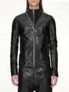 Rick Owens Leather Release Jacket In Black