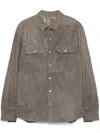 Rick Owens Long Sleeve Casual Jacket In Grey