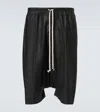 RICK OWENS LEATHER SHORTS