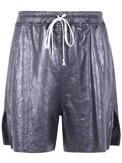 Rick Owens Leather Shorts Boxers In Purple