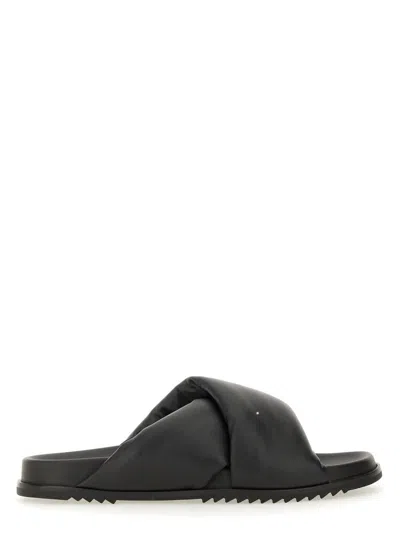 RICK OWENS RICK OWENS LEATHER SLIDE SANDAL