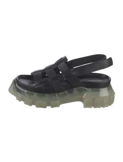 Pre-owned Rick Owens Leather Slingback Sandals In Multi