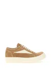Rick Owens Leather Sneaker In Beige