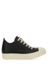Rick Owens Leather Sneaker In Black