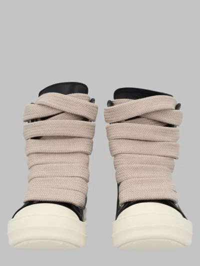 Rick Owens Leather Sneaker In Black
