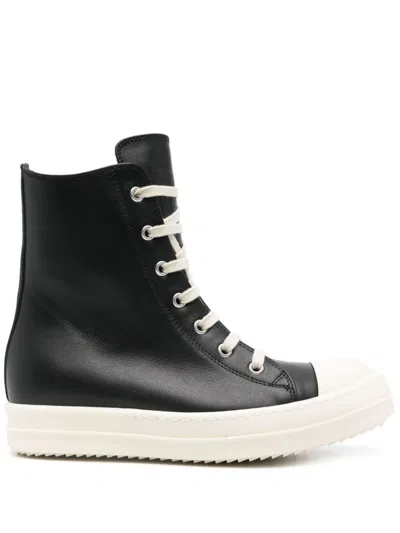 RICK OWENS LEATHER SNEAKERS