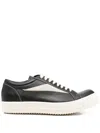 Rick Owens Panelled Leather Sneakers In Black