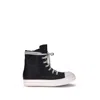 Rick Owens Hollywood Leather High Top Sneaker In Black