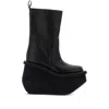 Rick Owens 14mm Factory Topstitching Platform Boots In Black