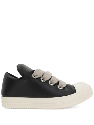 Rick Owens Leather Sneakers In Black