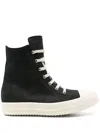 Rick Owens Leather Sneakers In Black