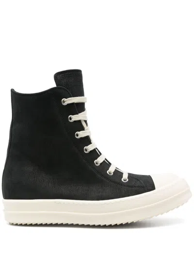 RICK OWENS LEATHER SNEAKERS
