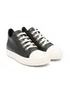 Rick Owens Black Low Sneaks Leather Sneakers In Black
