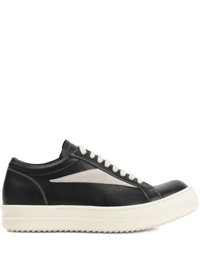 Rick Owens Leather Sneakers In Black