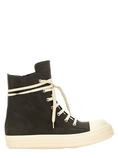 Rick Owens Leather Sneakers For Men In Brown
