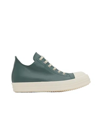 Rick Owens Leather Sneakers In Green