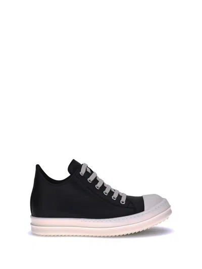 RICK OWENS LEATHER SNEAKERS